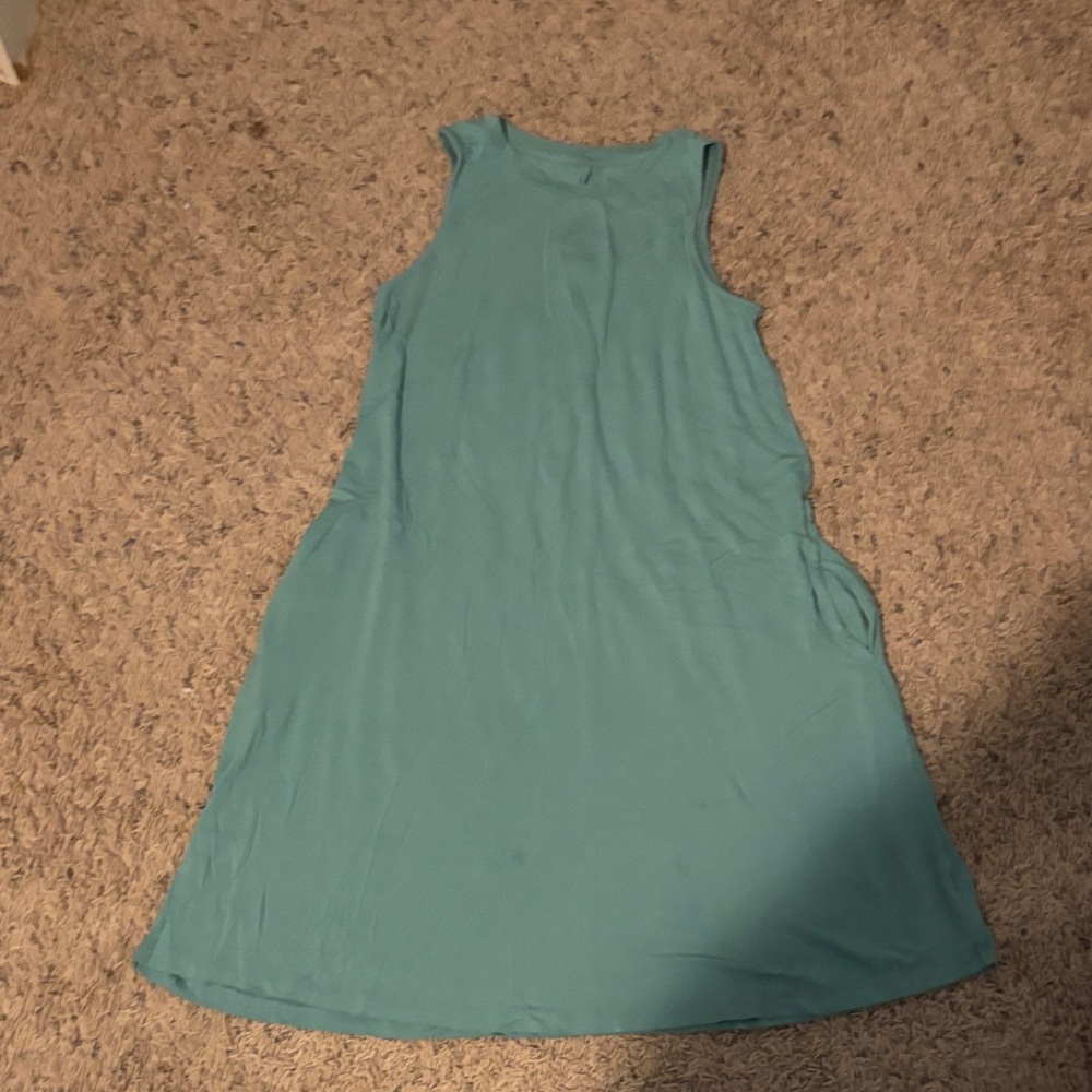 Time and Tru Sleeveless Aqua Midi Dress